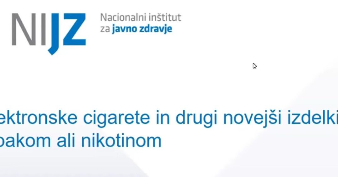 Povabilo na predavanje o različnih tobačnih in nikotinskih izdelkih