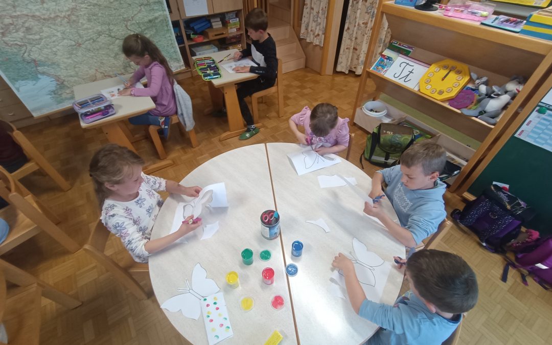 Bodoči prvošolci na obisku v POŠ Šmihel nad Mozirjem