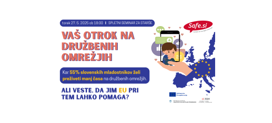 Spletni seminar za starše ‘Vaš otrok na družbenih omrežjih’